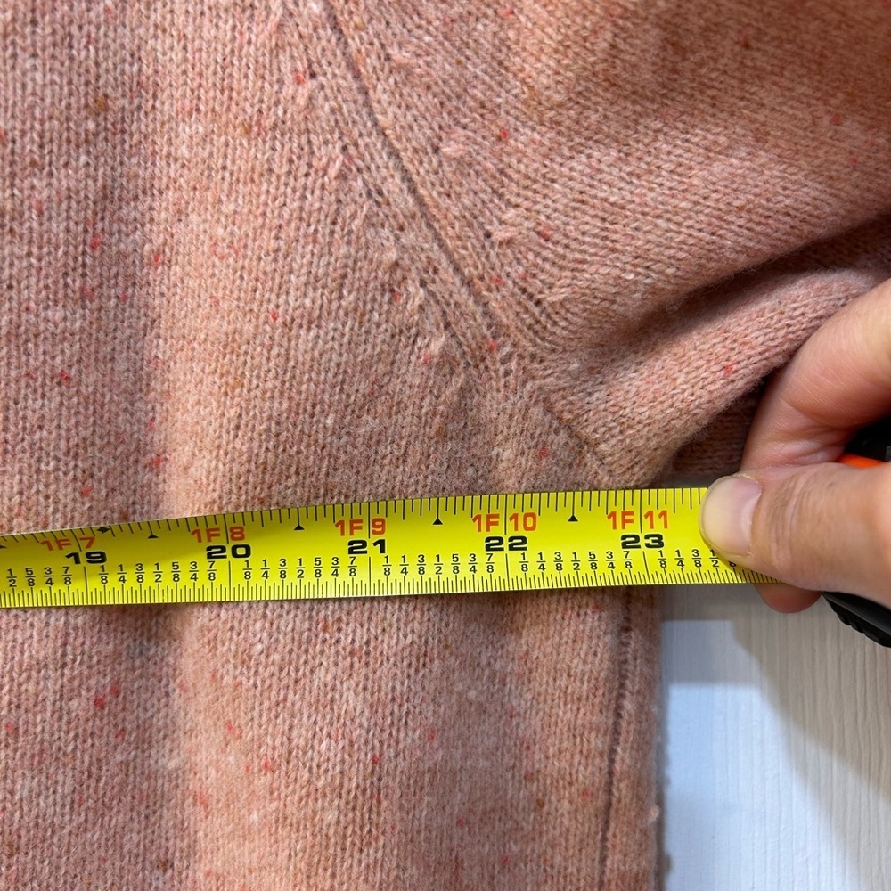 MADEWELL Donegal Maysfield Cardigan Sweater Sz L Peach Merino Wool Button Up - Picture 6 of 11